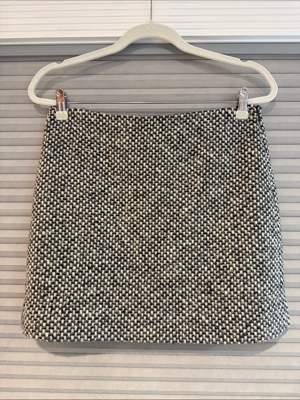New J.Crew Black and White Tweed Mini Skirt